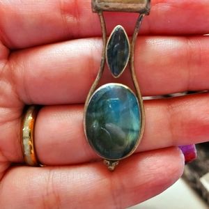 Laboridite sterling silver pendant